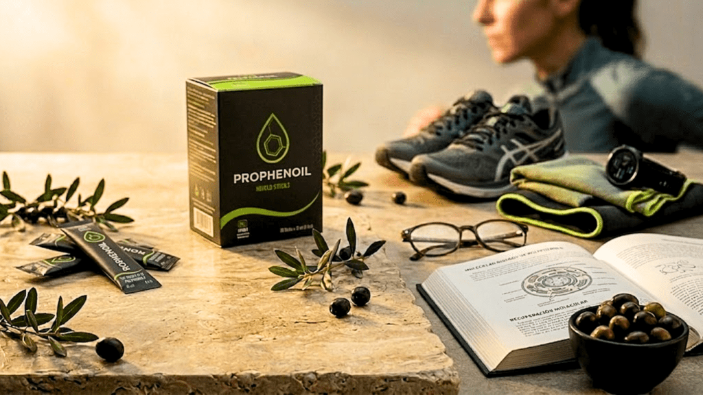 caja de prophenoil y sticks de AOVE de acebuche